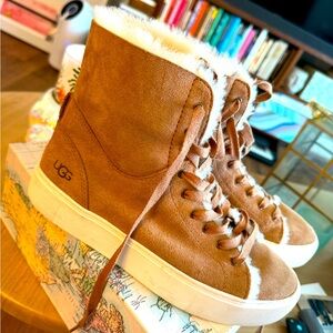 UGG Women's Brown Suede High-Top Sneakers
